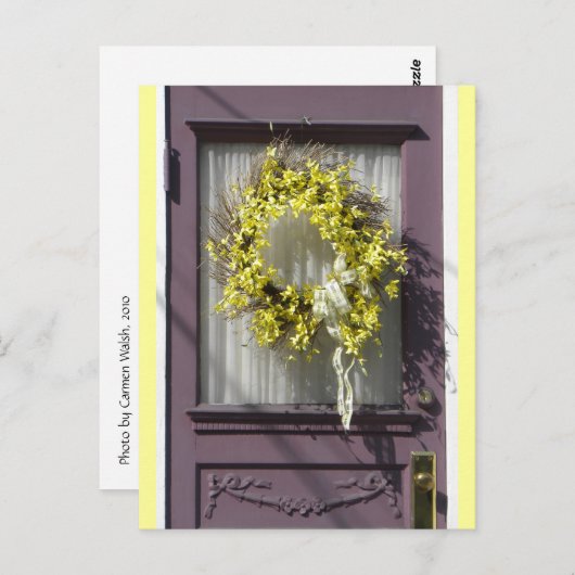 Carte postale porte violette (Devant / Derrière)