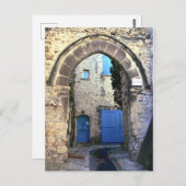 Carte Postale Portes bleues (Devant / Derrière)