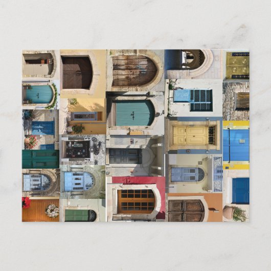 Carte Postale Portes colorées Chypre (Devant)