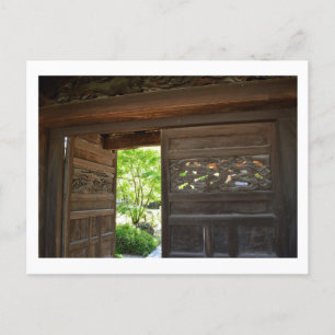 Carte Postale Portes en bois sculptées : Temple Zojoji, Tokyo