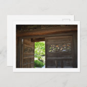 Carte Postale Portes en bois sculptées : Temple Zojoji, Tokyo (Devant / Derrière)