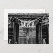 Carte Postale Portes Japonaises Temple Avec Corde Sacrée (Devant / Derrière)