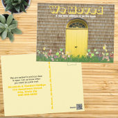 Carte Postale Portes Jaunes Rustiques Fleurs Nous Avons Déplacé