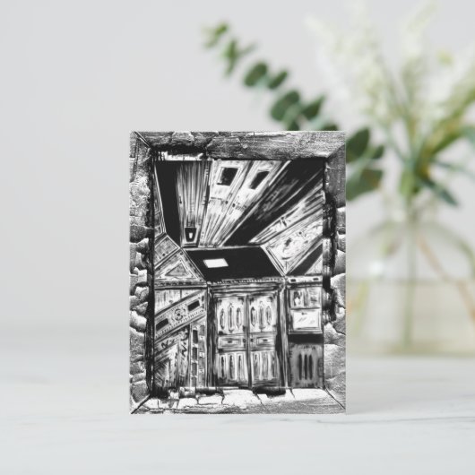 Carte Postale Portes ouvertes (Debout devant)