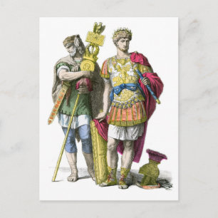 Carte Postale Porteur de l'ancien standard romain et général