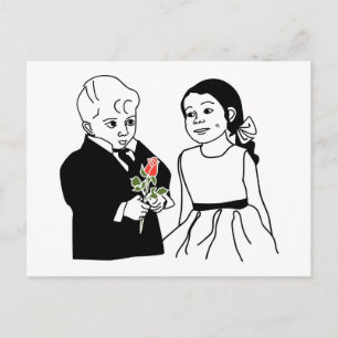 Carte Postale Porteur et Flower Girl