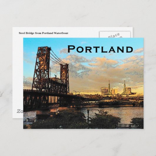 Carte postale Portland Bridge (Devant / Derrière)