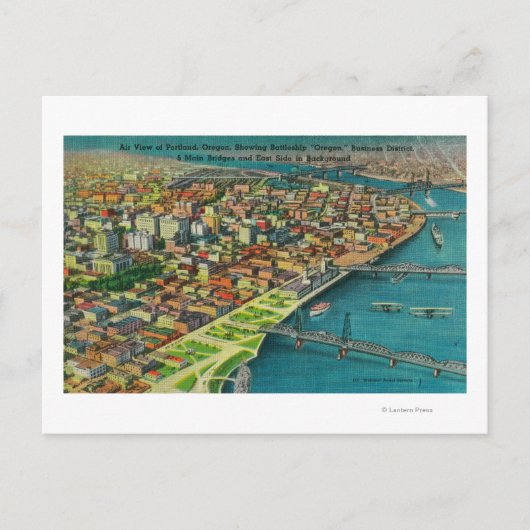 Carte Postale Portland de Air montrant Bridges et (Devant)