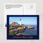 Carte Postale Portland Head Light, Cape Elizabeth, Maine, États- (Devant / Derrière)
