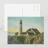 Carte Postale Portland Head Light Watercolor (Devant / Derrière)