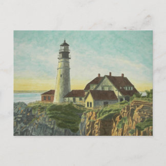 Carte Postale Portland Head Light Watercolor