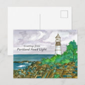 Carte Postale Portland Head Lighthouse Cape Elizabeth Maine (Devant / Derrière)
