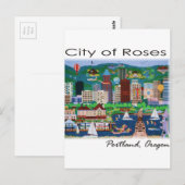 Carte Postale Portland~ La ville des Roses (Devant / Derrière)