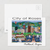 Carte Postale Portland~ La ville des Roses (Devant / Derrière)