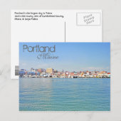 Carte Postale Portland, Maine, États-Unis (Devant / Derrière)