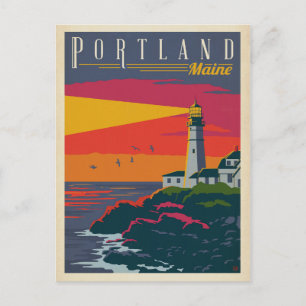 Carte Postale Portland, Maine   Phare