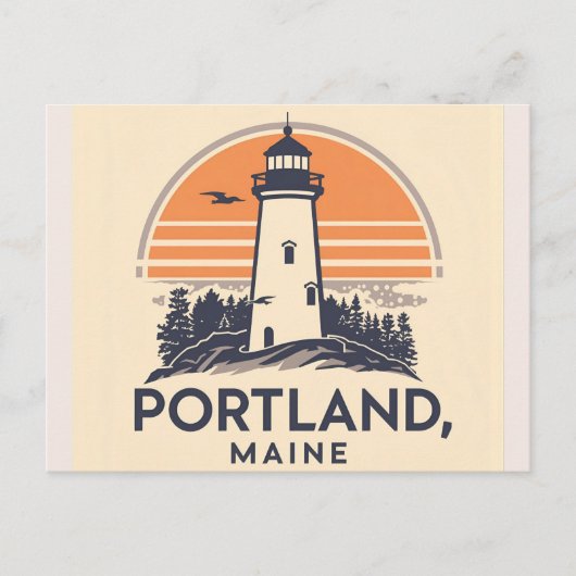 Carte Postale Portland, Maine | Phare (Devant)
