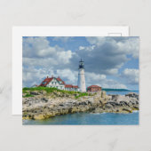 Carte Postale Portland, Maine, phare (Devant / Derrière)