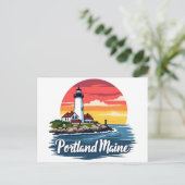 Carte Postale Portland, Maine | Phare (Debout devant)