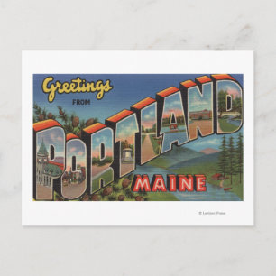 Carte Postale Portland (Maine) (Scène fluviale)
