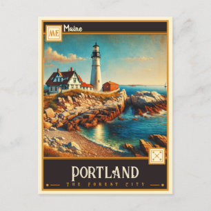 Carte Postale Portland, Maine VINTAGE