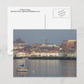 Carte Postale Portland Maine Waterfront (Devant / Derrière)