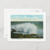 Carte Postale Portland, MainePeaks Island Vue sur le Surf (Devant / Derrière)