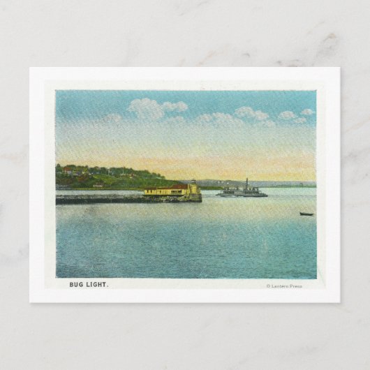 Carte Postale Portland, MaineVue du phare de Bug (Devant)