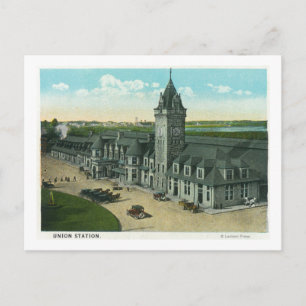 Carte Postale Portland, MaineVue extérieure de la gare Union