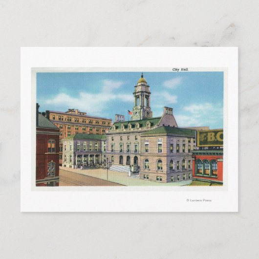 Carte Postale Portland, MaineVue extérieure de l'hôtel de ville  (Devant)