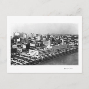 Carte Postale Portland, OR Vue aérienne du pont Hawthorne