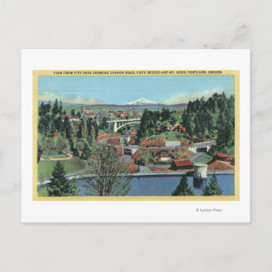 Carte Postale Portland, OR - Vue depuis City Park