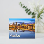 Carte Postale Portland, Oregon, Au coucher du soleil (Debout devant)
