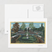 Carte Postale Portland, Oregon - Cour italienne formelle (Devant / Derrière)