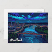 Carte Postale Portland Oregon Skyline Mount Hood (Devant / Derrière)