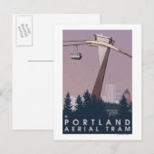 Carte Postale Portland, OregonScène de tramway aérien (Devant / Derrière)