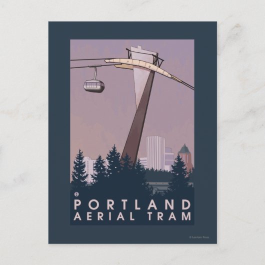 Carte Postale Portland, OregonScène de tramway aérien (Devant)