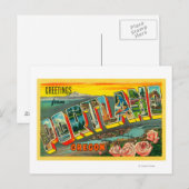 Carte Postale Portland, OregonScènes de grandes lettres (Devant / Derrière)