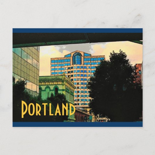 Carte Postale Portland Postcard (Jaune) (Devant)