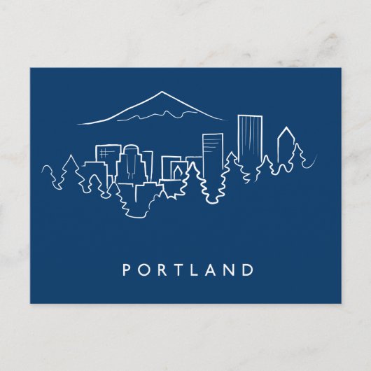 Carte Postale Portland Skyline (Devant)