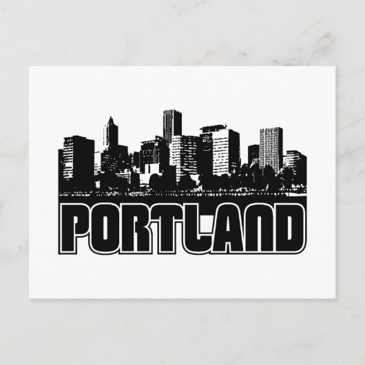 Carte Postale Portland Skyline (Devant)