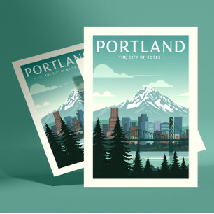 Carte Postale Portland vintage