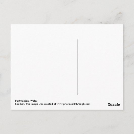 Carte postale Portmeirion (Dos)