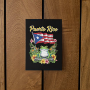 Carte Postale Porto Rico Coquí Frog Boricua Pride
