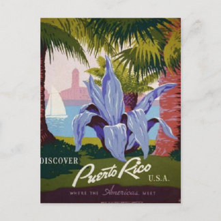 Carte postale Porto Rico de style vintage