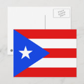Carte postale Porto Rico Flag (Devant / Derrière)