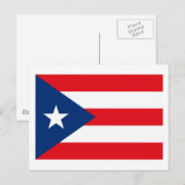 Carte postale Porto Rico Flag (Devant / Derrière)
