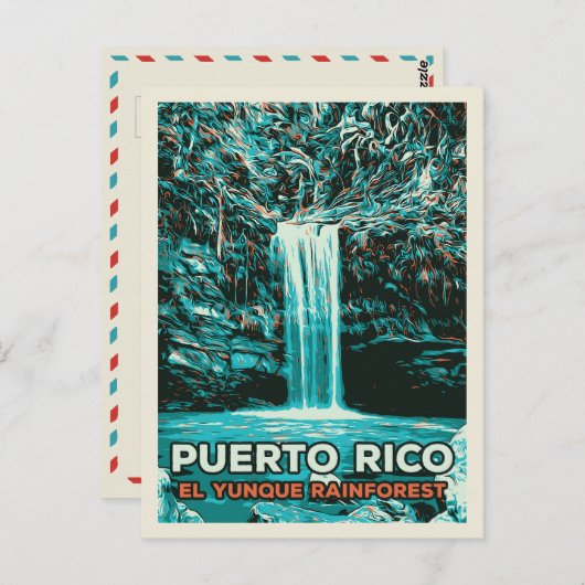 Carte postale Porto Rico, Parc national El Yunque (Devant / Derrière)