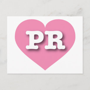 Carte Postale Porto Rico Pink Heart - J'aime PR