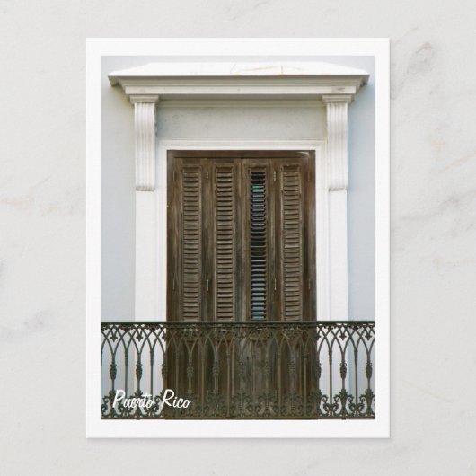 Carte Postale Porto Rico, ventanas Viejo San Juan (Devant)